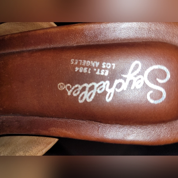 Seychelles Tan Wedged Sandals Y2K - Picture 4 of 4